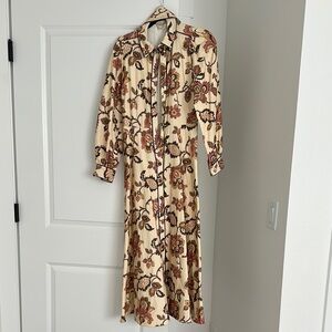 Floral Cream Maxi Dress